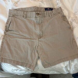 Vineyard Vines Men's Beige Flat Front Shorts